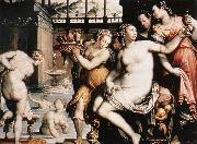 ZUCCHI  Jacopo The Toilet of Bathsheba after 1573 oil painting on canvas
